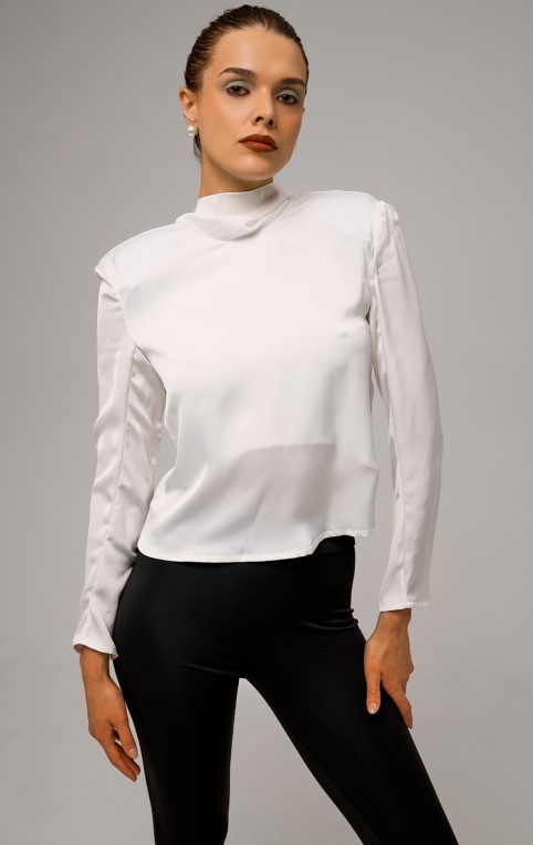 Легка Сатінова Сорочка Молочна